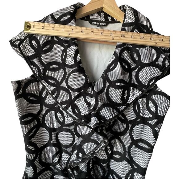 Samuel Dong Dress midi mini black white luxu Zipper elegant formal midi XS - Picture 10 of 16